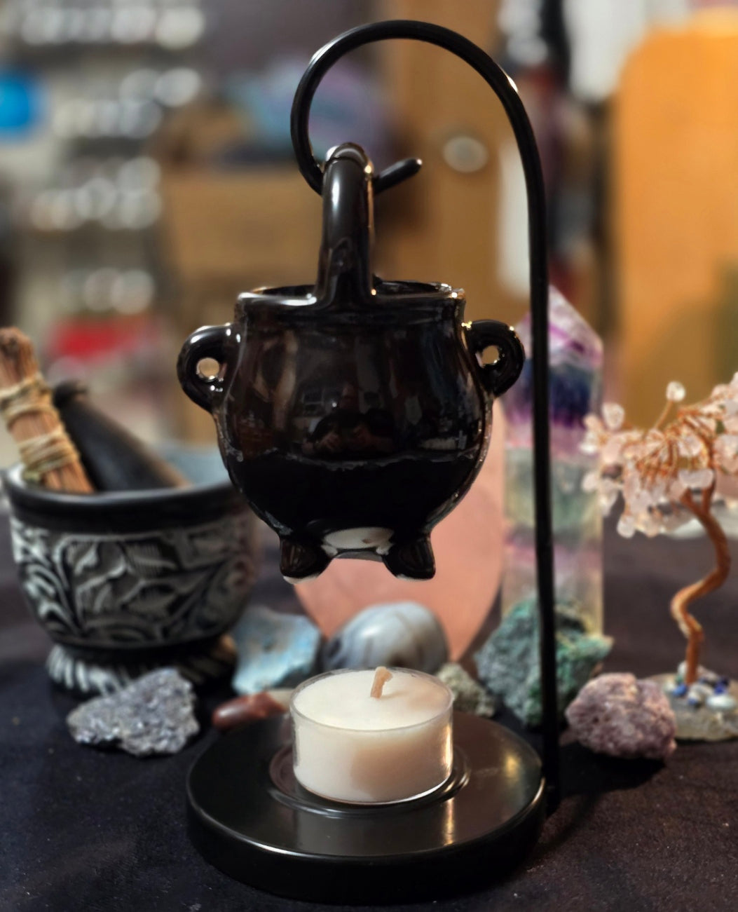 Ceramic Hanging Cauldron Oil Burner