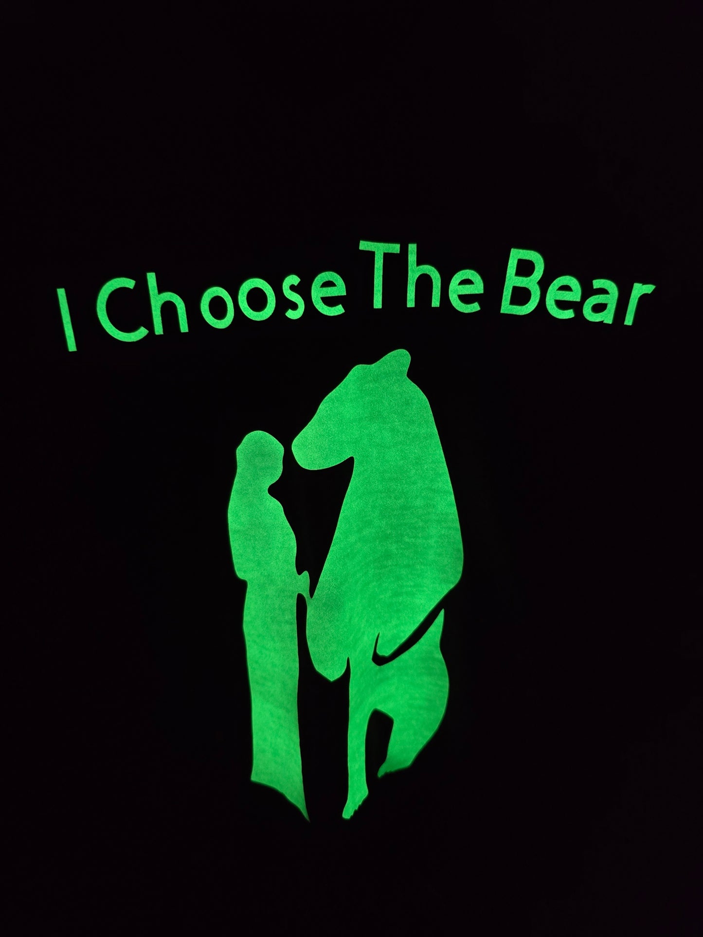 I Choose The Bear Size Small Black Cotton Crop Top