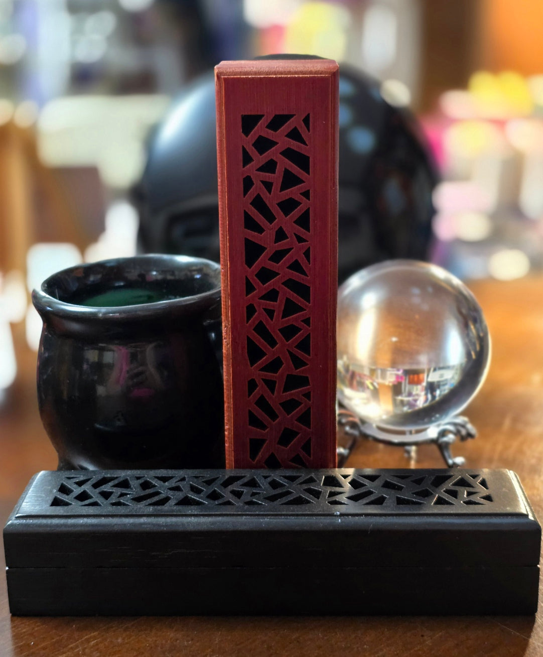 Wooden Incense Box Burner