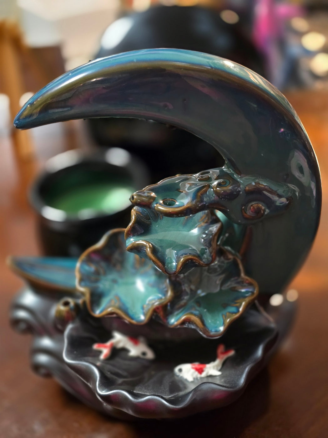 Ceramic Moon Backflow Incense Burner