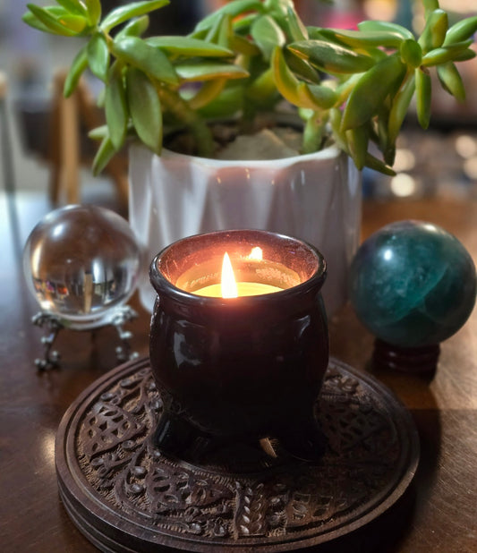 Black Magic Cauldron Candles