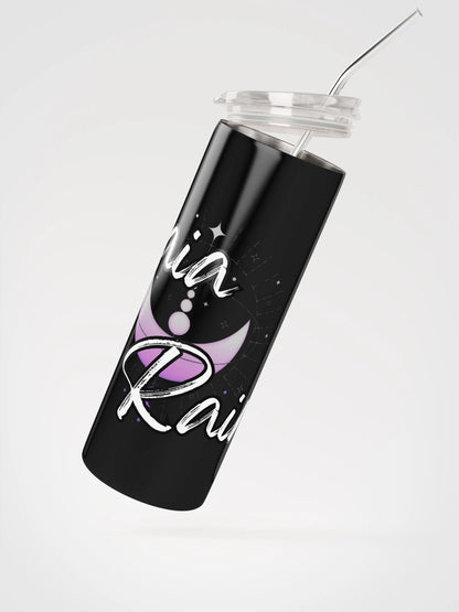 Gaia Rain Logo Tumbler with Stainless Steel Straw