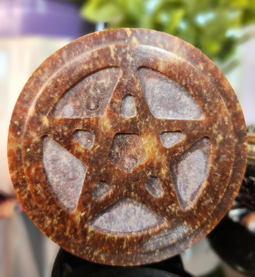 Soapstone Pentacle Altar Tiles